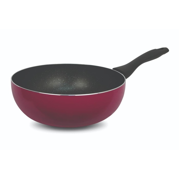 READY BAYAR DITEMPAT Kirin Teflon Wajan Lado-Lado Series Deep Wok 18 cm KODE2348