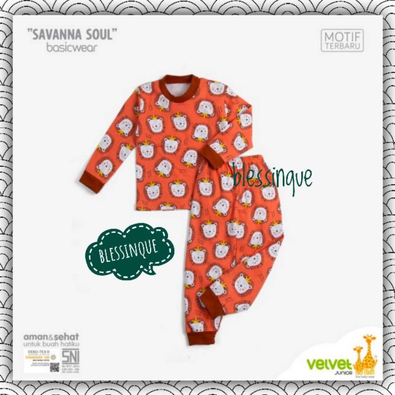 PIYAMA Big Size #2 Velvet Junior 2-10 Tahun