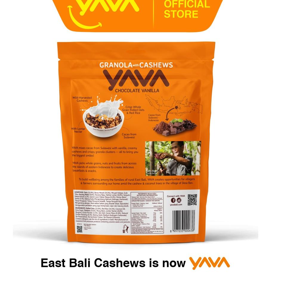 

12.12 STOK READY YAVA Granola Chocolate Vanilla 400g !