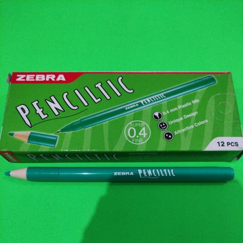 

Pulpen Pensiltic Zebra 0.4 Warna Hijau