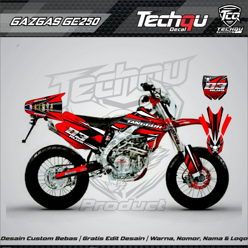Decal Gazgas GE250 atau Viar Cross-X 250 ES
