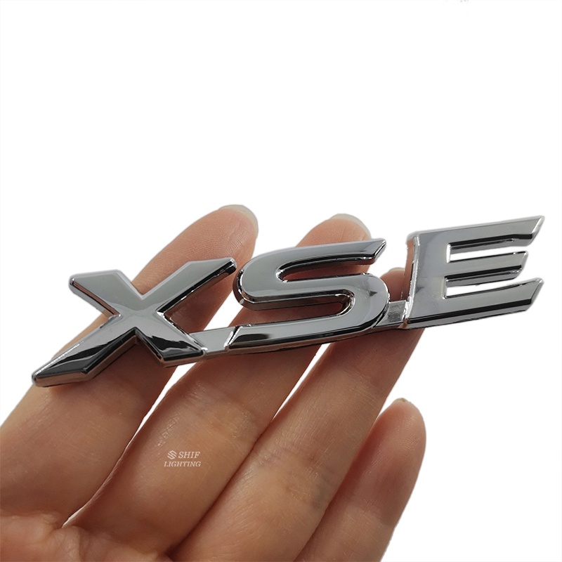 1x Metal XSE Letter Auto Car Rear Trunk Decorative Emblem Badge Stiker Decal Untuk TOYOTA HIGHLANDER XSE