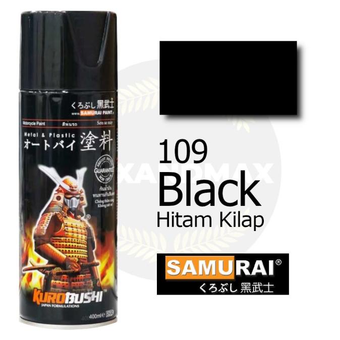 

[BISA COD] Pilox Cat Samurai Paint 109 Hitam Glossy Kilap / Black Standard 400ml
