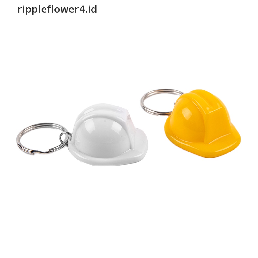 {rippleflower4.id} Helm Topi Keras Gantungan Kunci Liburan Kreatif Helm Safety Keying Perhiasan Hadiah~