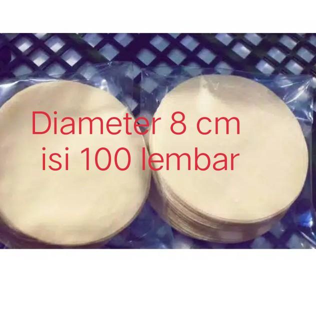 

Free Ongkir/ Kulit dimsum,100 lembar/pack ukuran 8 cm