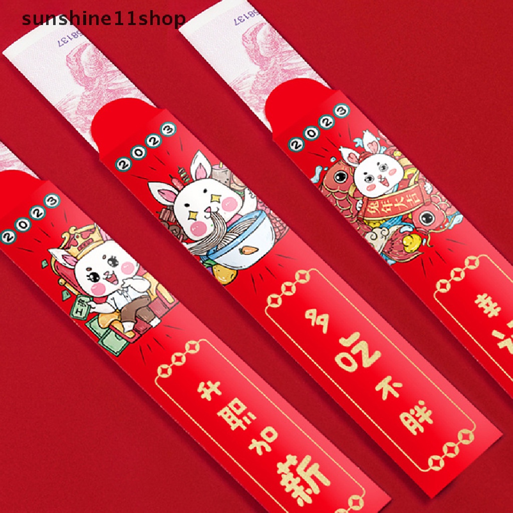Sho 12pcs 2023kartun Tahun Kelinci Amplop Merah Lucky Draw Banyak Amplop Merah N