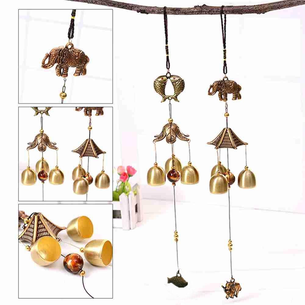 R-bunga Lonceng Angin Dekorasi Halaman Kerajinan Hadiah Handmade Garden Decor