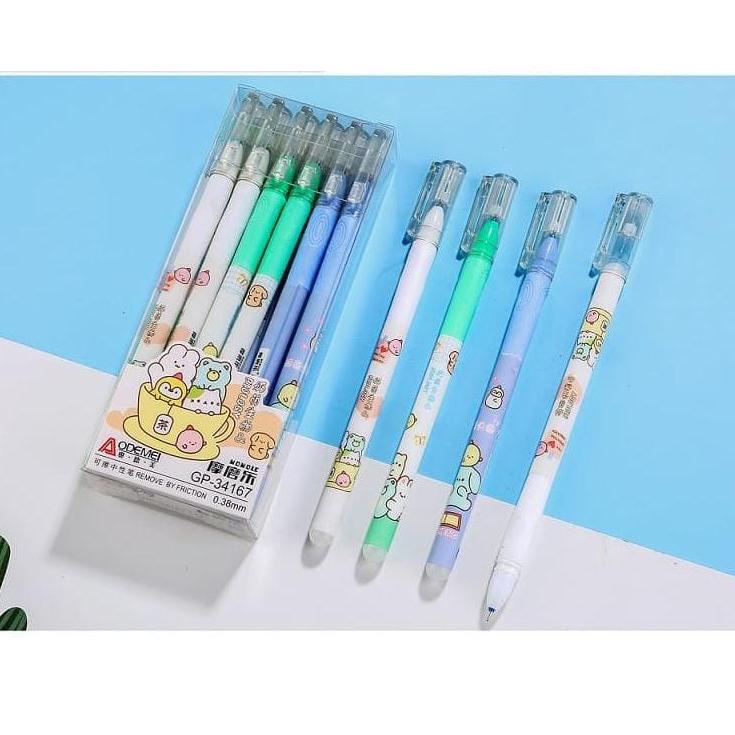 

([Kode](C75J)㊛) [GROSIR] 1 LUSIN Bolpen/ Pulpen Hapus/ Pena Bisa Di Hapus Aodemei/ ZI XIN/ + GANTUNGAN BONEKA ISI 12 PCS amanah