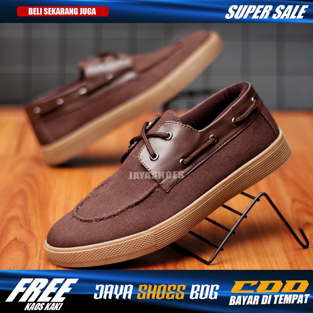 ZAVATO Sepatu Casual Pria Loafers Santai Cowok Simple Bahan Kanvas Original Kekinian