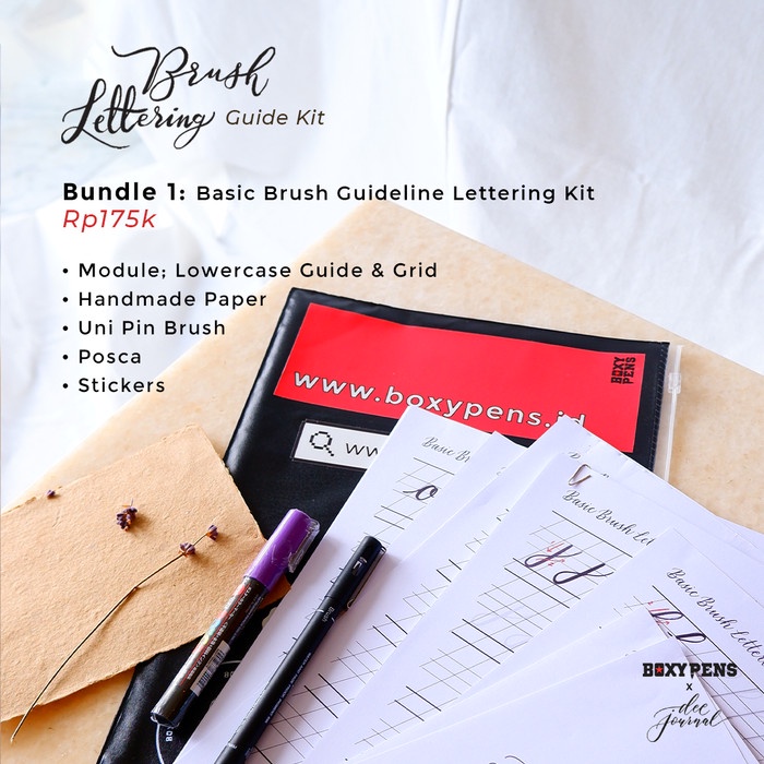 

BRUSH LETTERING GUIDE KIT BUNDLE 1