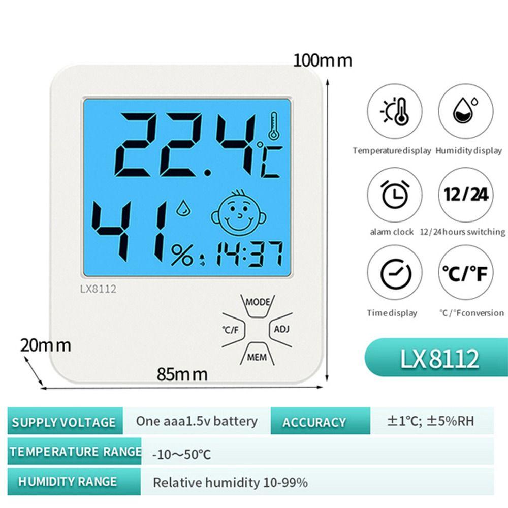 Top Digital Thermo-Hygrometer Thermo-Hygrometer Stasiun Cuaca Profesional Sensor Suhu Dalam Ruangan