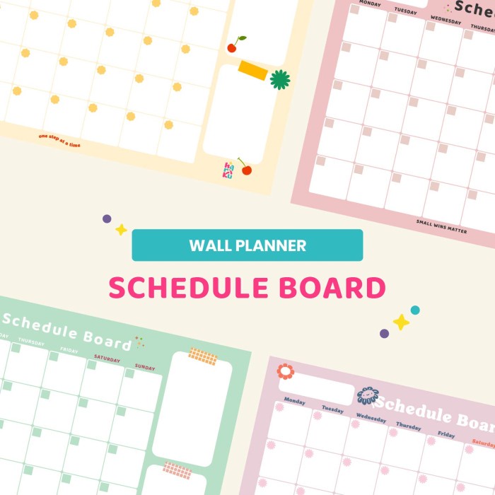 

Agenda Monthly Schedule Board - Wall Planner