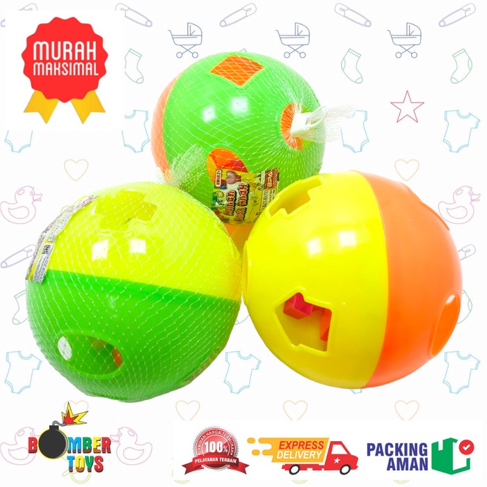 MAINAN ANAK BOLA PINTAR PUZZLE BALL EDUKASI Kreatif Ide Murah BR818