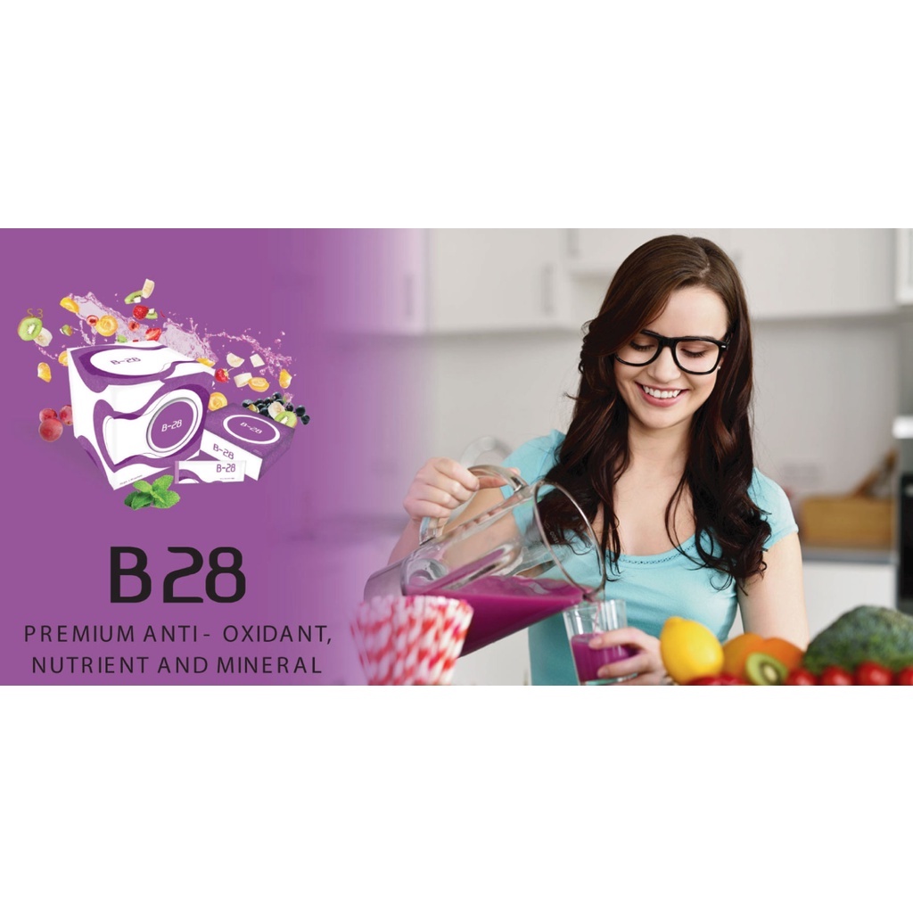 Bioalpha B28 |  Bio Alpha AOX 28  1 Box isi 30 sachet Premium Antioksidan, Nutrisi & Mineral/PEPUP/B