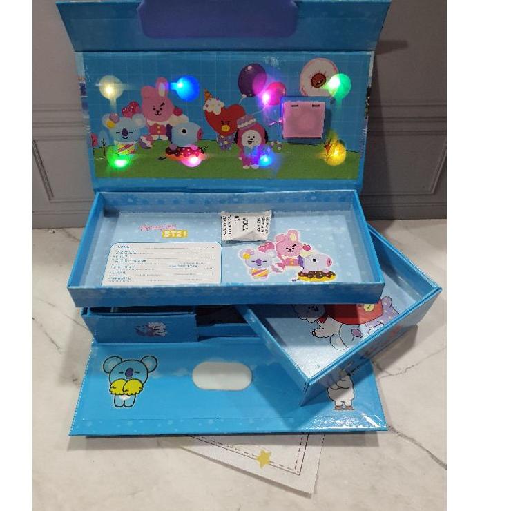 

Garansi Kualitas kotak pensil KODE password ada LAMPU/pencil case/KODE LED
