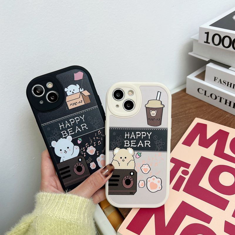 Couple Happy Bear Soft Case VIVO Y11 Y12i Y15 Y17 Y20S Y20i Y12S Y50 Y30i V9 S1 V9 Y19 Y91C Y93 Y95 Y01 Y15S Y15A V15 V11I Y21S Y21A Y21G Y21T Y33S Y16 Y22S Y35 V23E S1 Pro V5S