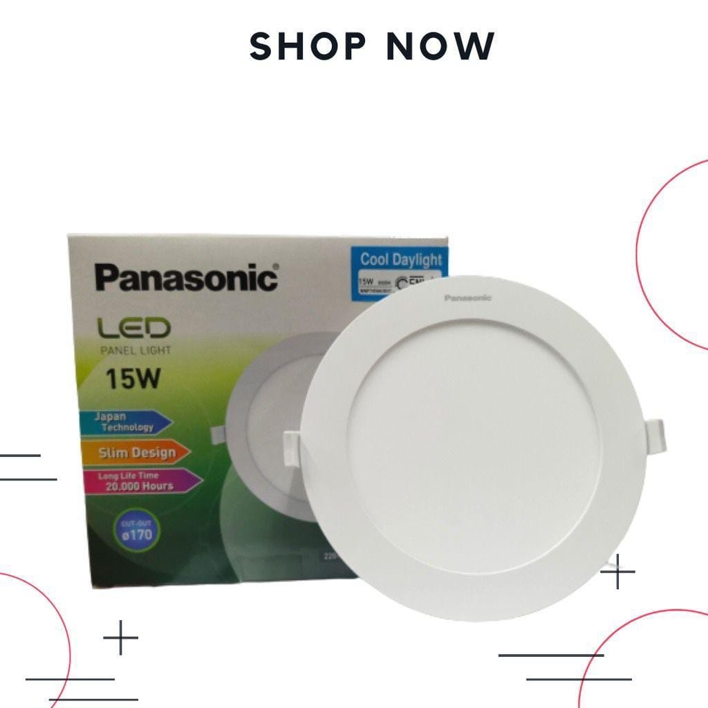 LAMPU LED PANEL BULAT DOWNLIGHT (SLIM) PANASONIC 15 WATT NNP 74566/NNP 74556