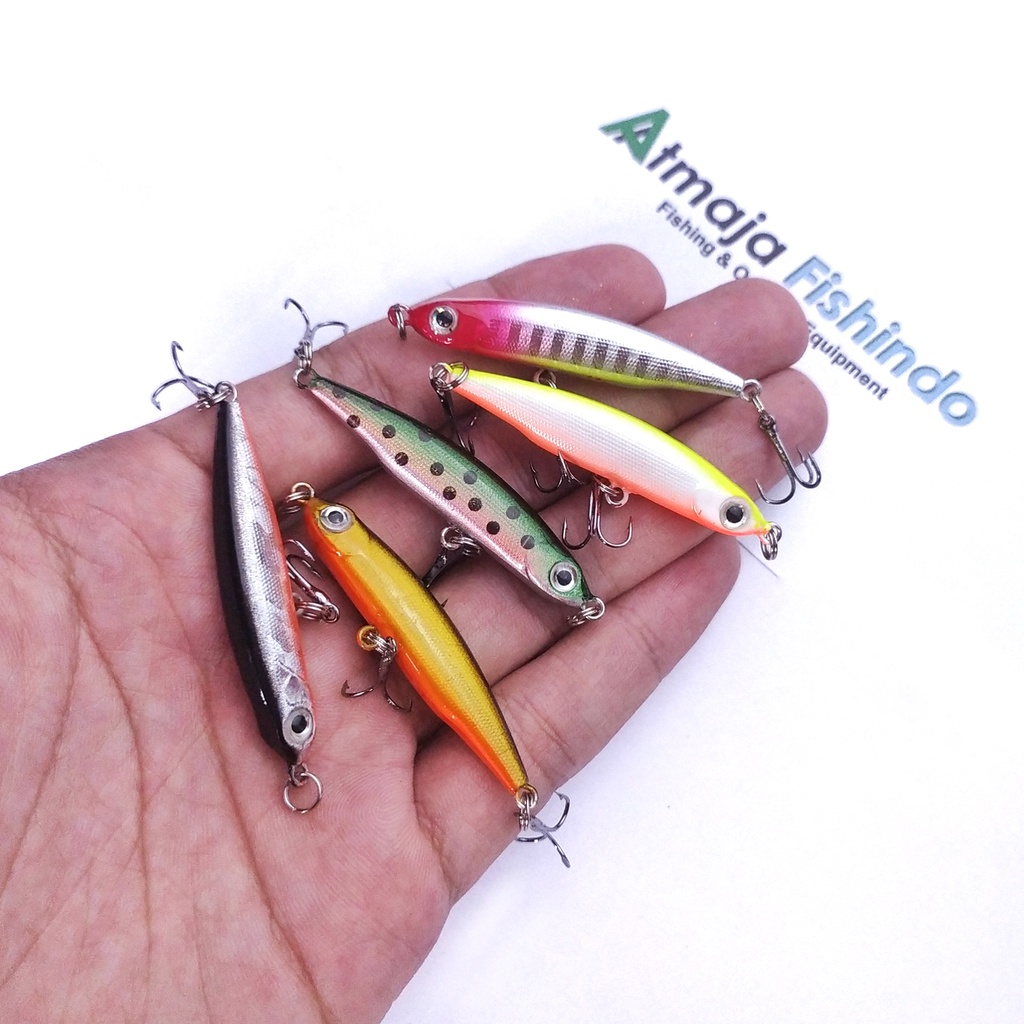 Lure Pencil Flutterstick Swimbait 5cm Swimmer Umpan Casting Hampala PE025