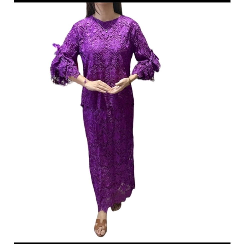 D Setelan rok wanita brukat  / one set panjang kekinian jumbo terbaru