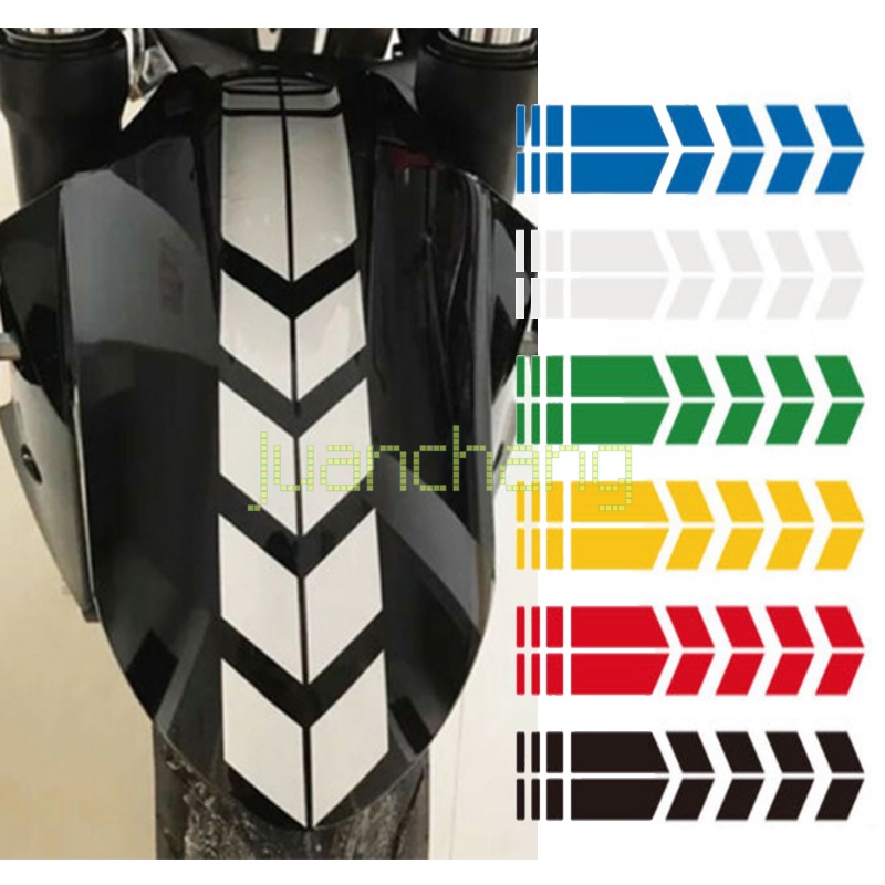 Universal Motor Arrow Stripe Stiker Fender Tempel Race Track Olahraga Tahan Air Oilproof Modifikasi Reflektif Universal Motor Tape Decal Aksesoris