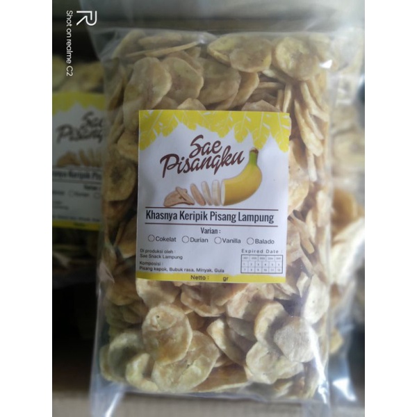 

keripik pisang original asin gurih kemasan 250g