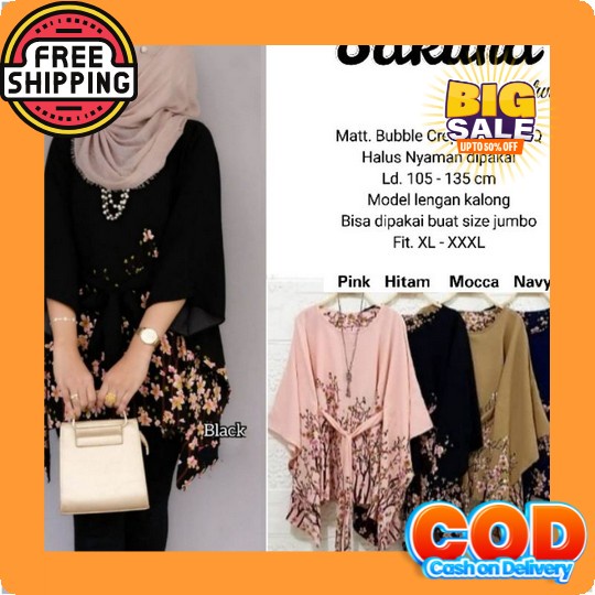 Blouse Bahan Shakila Twill / Atasan Wanita / Atasan Muslimah / Blouse Wanita Terbaru 2022 / Blus Mus