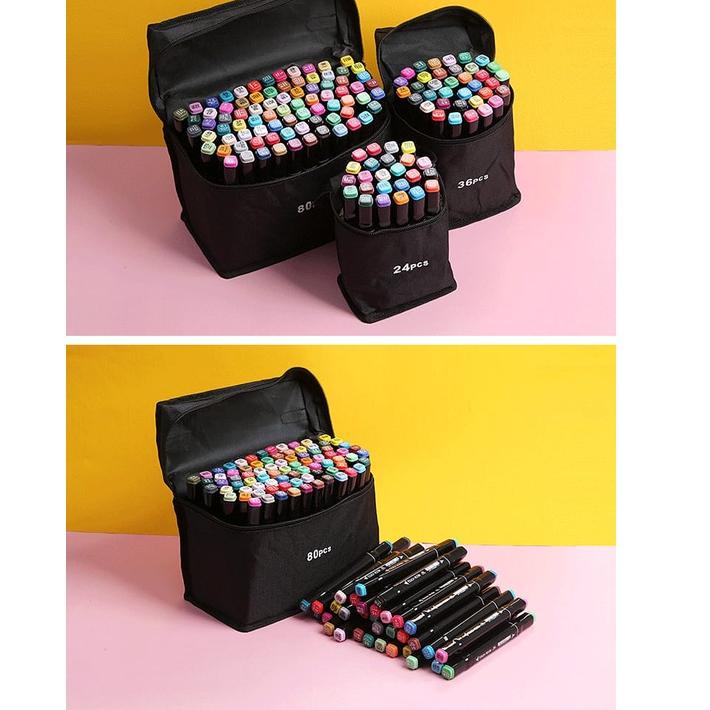 

(No)-D52R✉ WE TouchFive 24/36/48/60/80 Warna Sketsa Spidol Umum General Marker Set Animation Markers / Twin Market Set Spidol banyak diminati