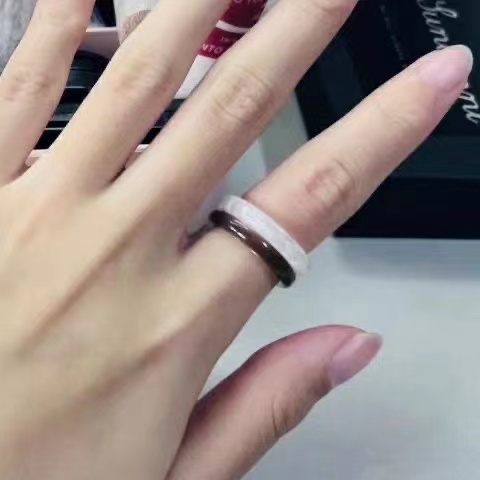 Kpop Stray kids Hyun Jin Felix Homaica Same Ring 2pcs/Set Cincin Pasangan Kekasih Hitam Putih Barang Anak Stray