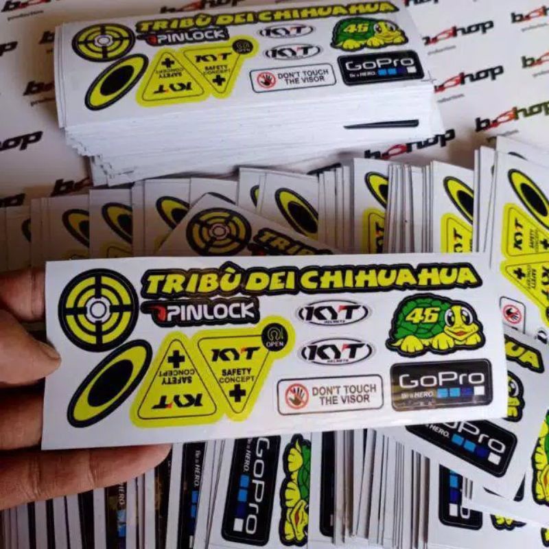 STICKER VISOR HELM MOTOR