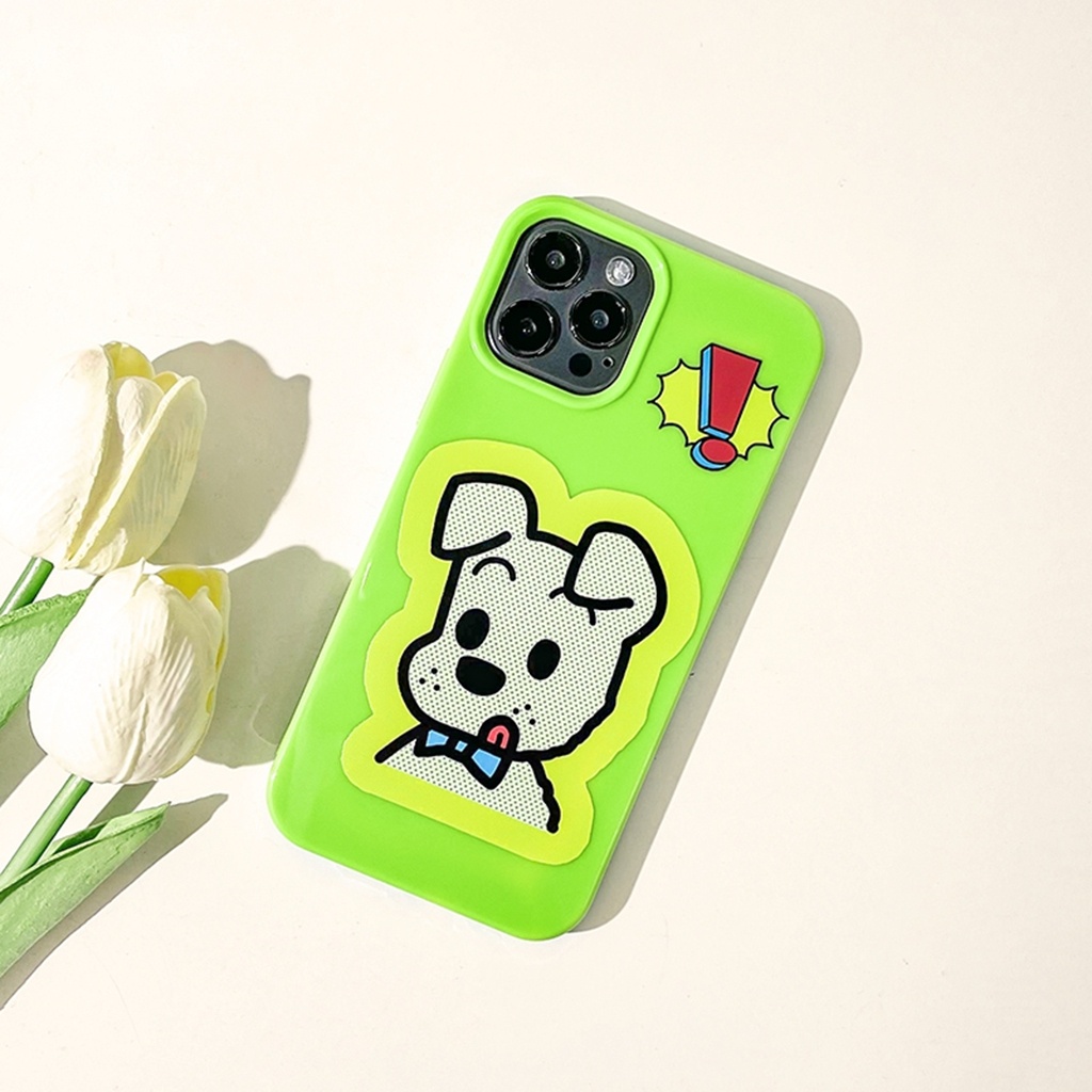 Ins Pola Puppy Cocok Untuk Iphone14 14pro 14Plus 14prm Iphone13 13pro 13prm iPhone 11 7Plus 8Plus Xr XS 12 Pro Max Empat Sudut Casing Ponsel Tahan Guncangan