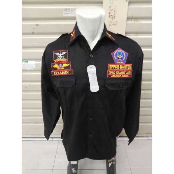 Kemeja BPPKB Banten lengan panjang pul atribut