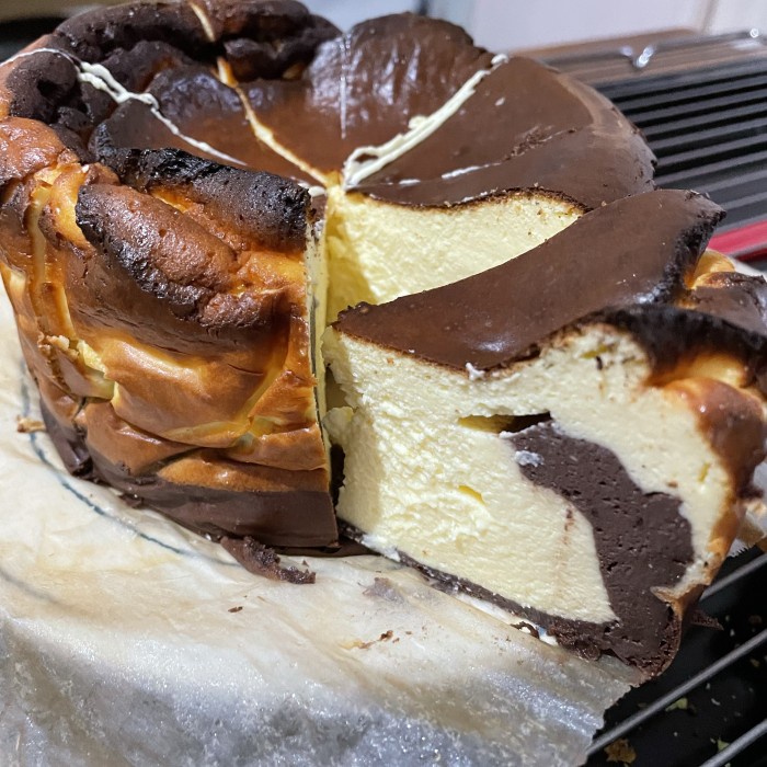 

Keto Basque Burnt Valrhona Chocolate Cheesecake Sugar Free Low Carb Tx0765