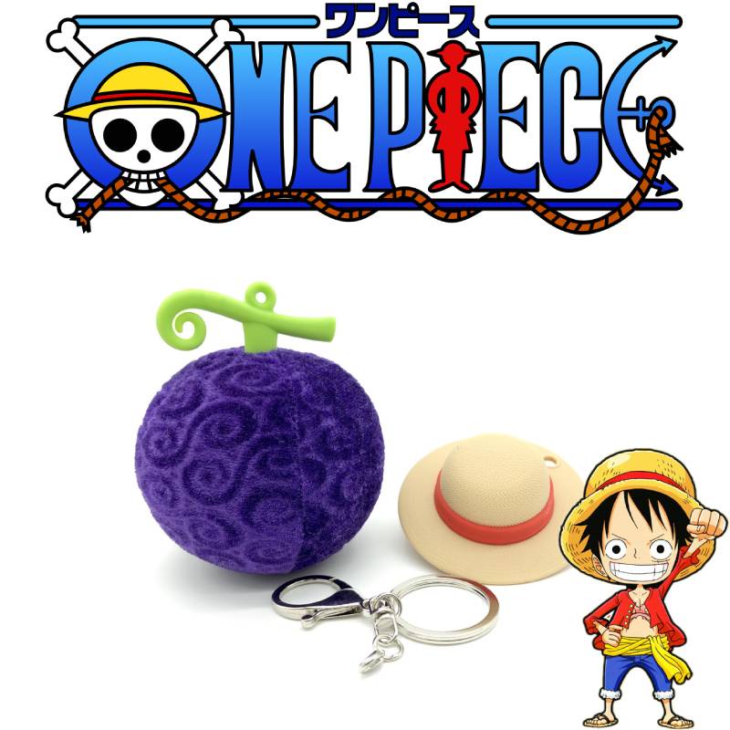 One Piece Devil Fruit Gomugomu Nut Plush Silicone Keychain Simulation Animation