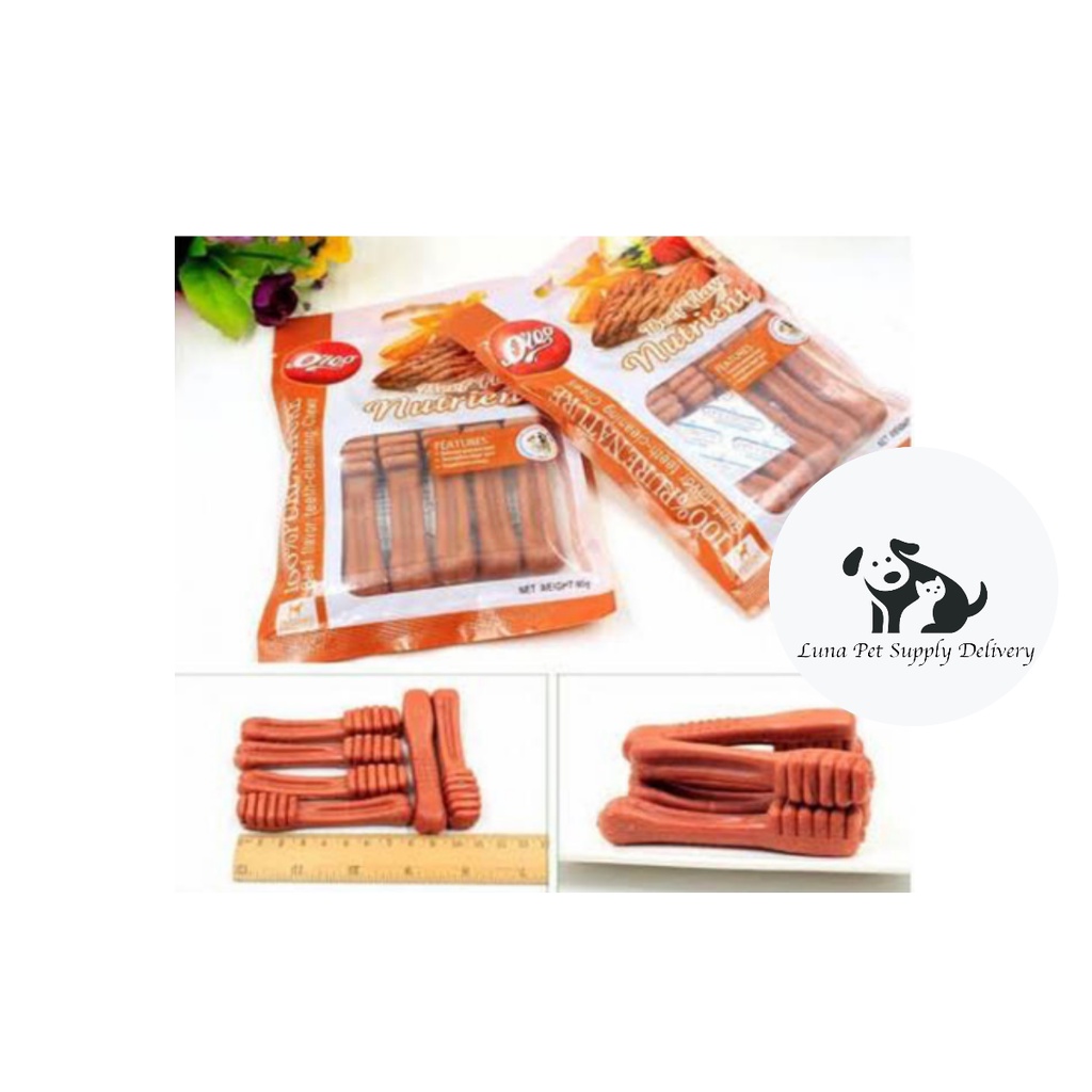 Makanan Cemilan Anjing/Snack Orgo High Calcium Beef Dental Care Dog Pembersih Karang Gigi Tulang