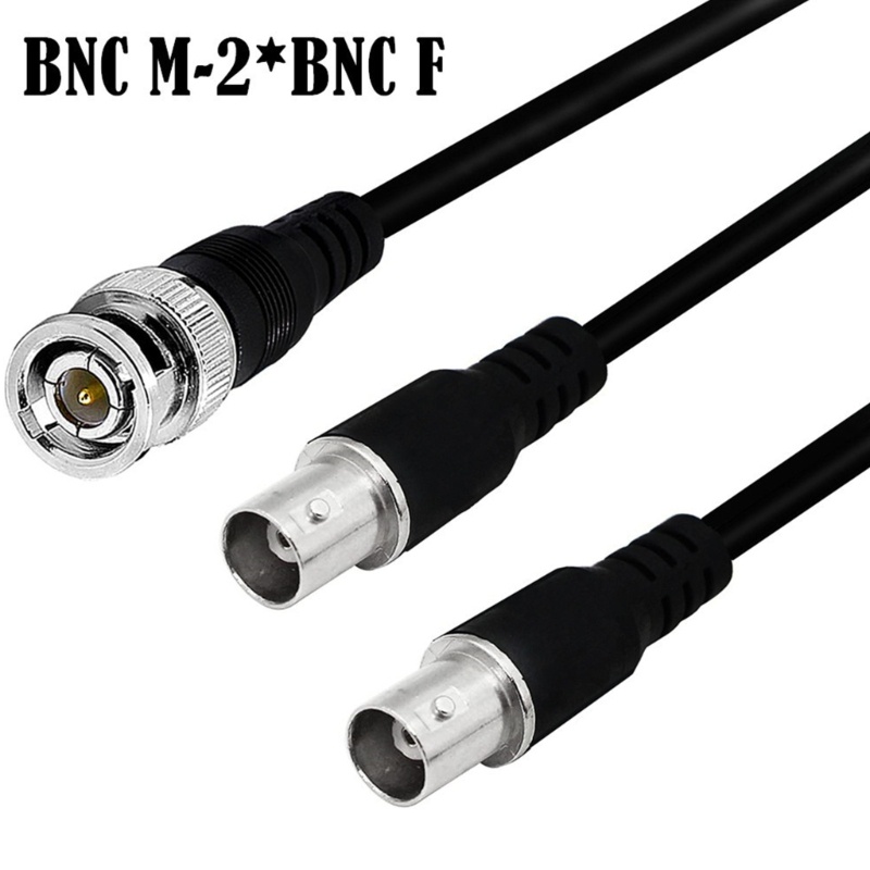 Cre Female to Male Plug Extension Garis Coaxial BNC Male to Female Female Konektor BNC 1sampai2 Cord Splitter Wi