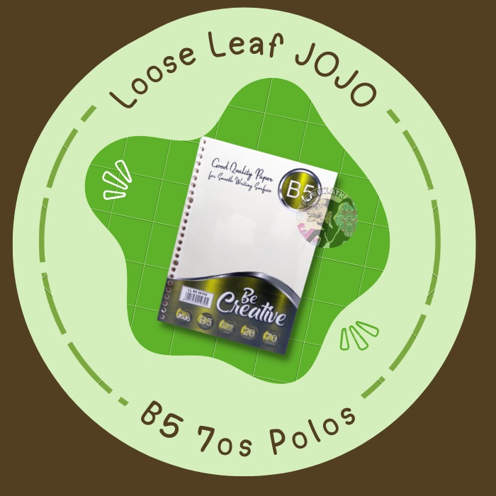 

[PAK] LOOSE LEAF JOJO PLAIN POLOS B5 ISI 70 LEMBAR / ISI BINDER B5 26 HOLES