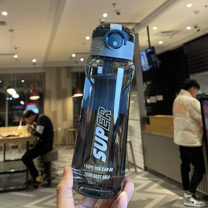 Botol Minum Tali SUPER Transparan 750ml BPA FREE 0882 Tempat Minum