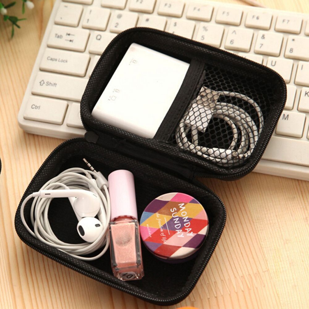 Tas Pouch Mini Tempat Penyimpanan Kabel Data / Earphone / Memory Card