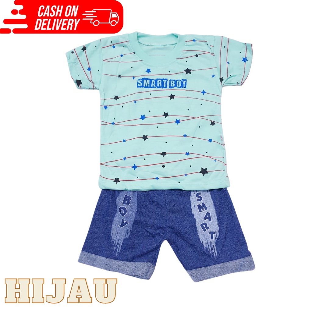 COD Setelan Baju Bayi Lengan Pendek Anak Usia 3-12 Bulan Baju Baby Gracia