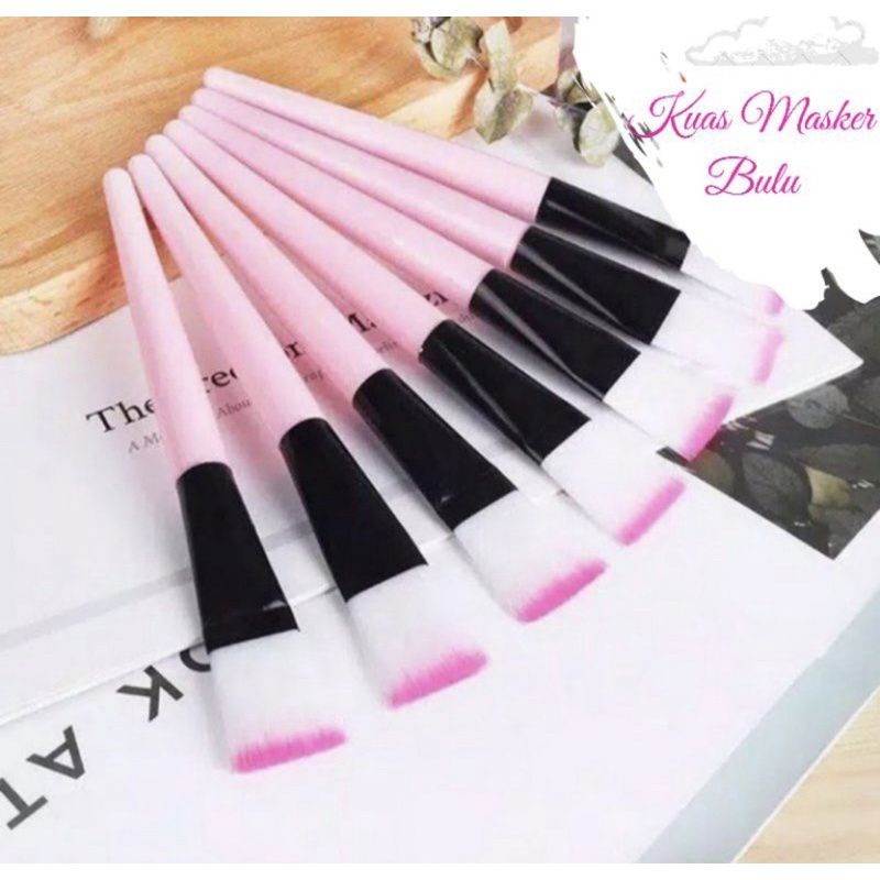 Kuas Masker Gagang Bening Bulu Lembut