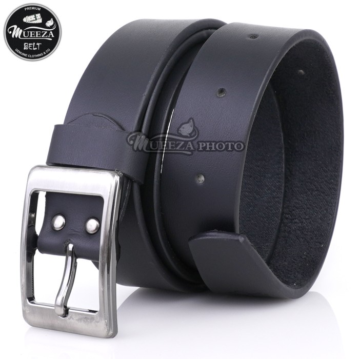 Ikat Pinggang Wanita Mueeza Sabuk Pinggang Kulit Pria Dan Wanita Gesper Kulit Lebar 3cm H03 - Hitam(