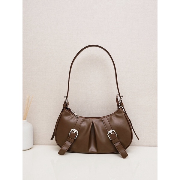 Buckle Hobo Bag SHEIN