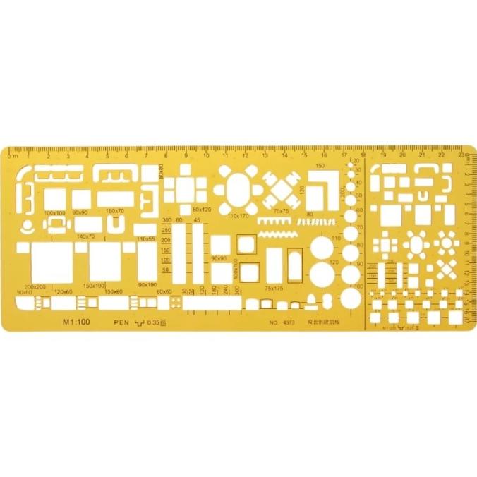 

JSH penggaris/mal furniture/interior template (4373) 1:100 & 1:200