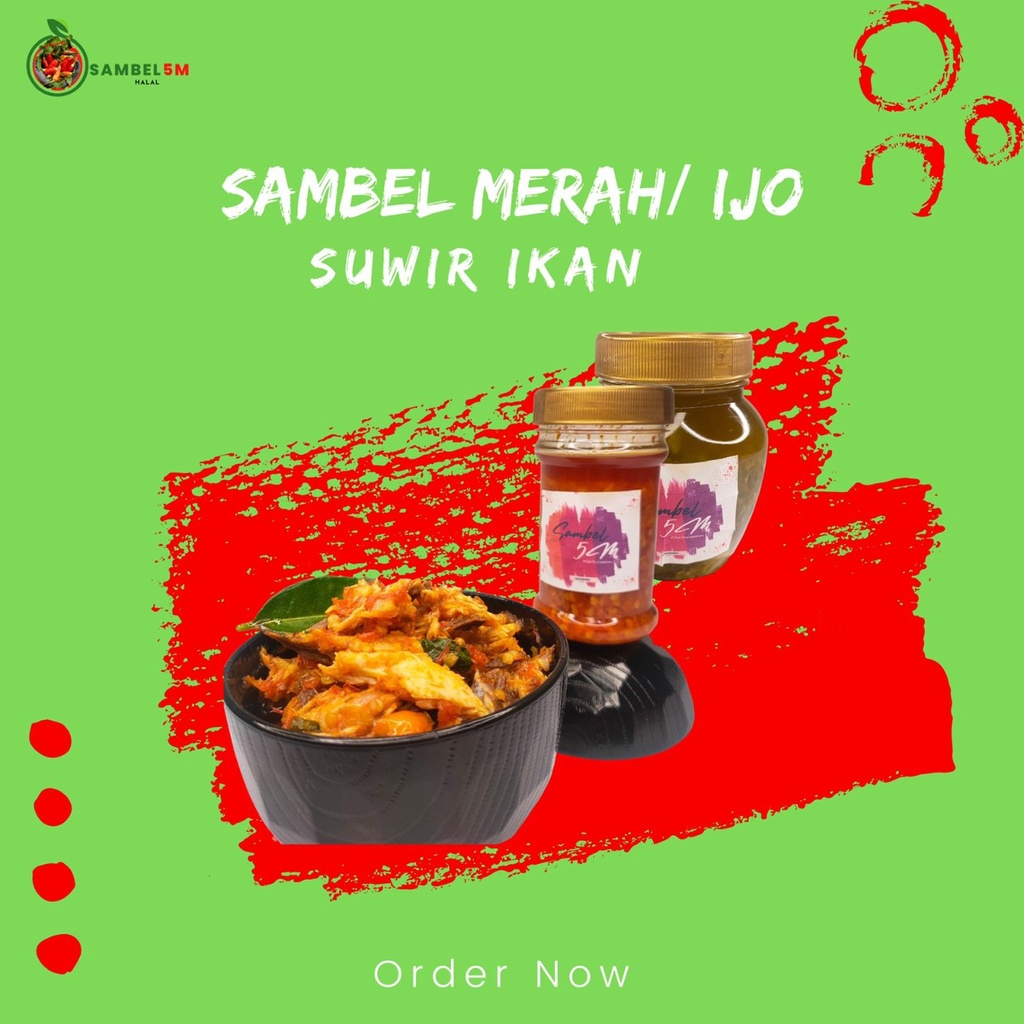 

SAMBEL 5M SAMBEL MERAH SAMBEL IJO IKAN SUWIR UKURAN 150ML #TAKTERLUPAKAN MANTEP