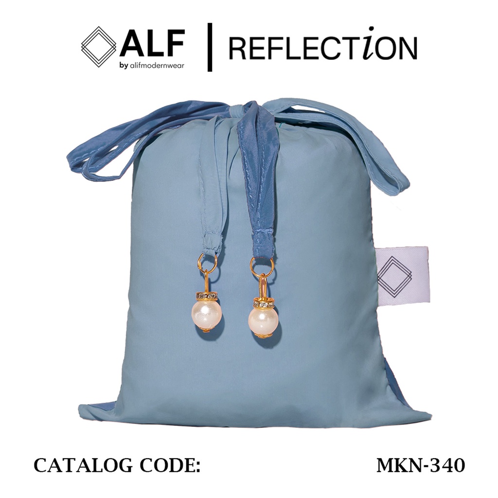 ALIF MUKENA MINI TWO TONE PARASUT PREMIUM KOREA TRAVEL - AQUAMARINE ( MKN-340 )
