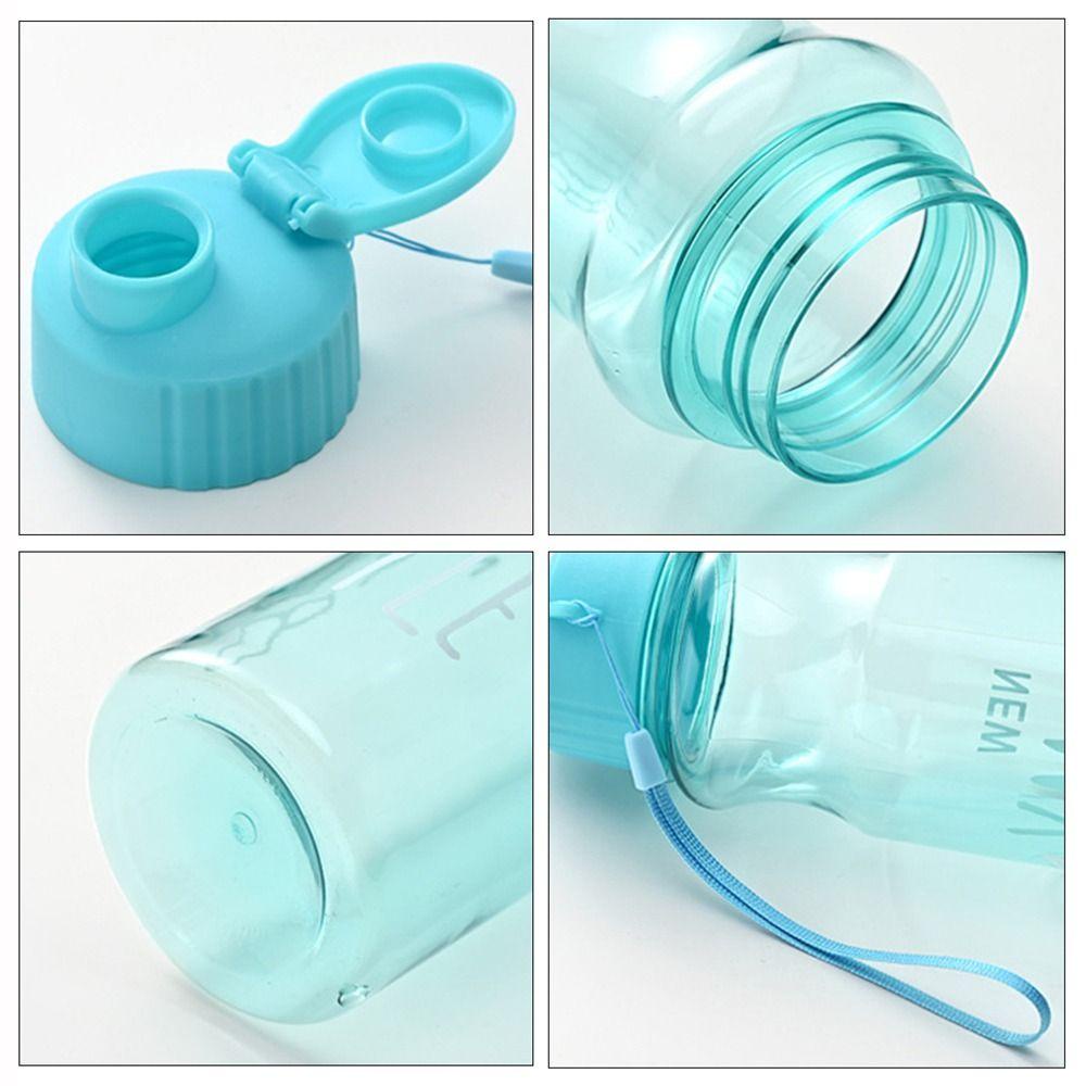 Top 650ML Botol Air Minum Portable Transparan Multi Warna Plastik