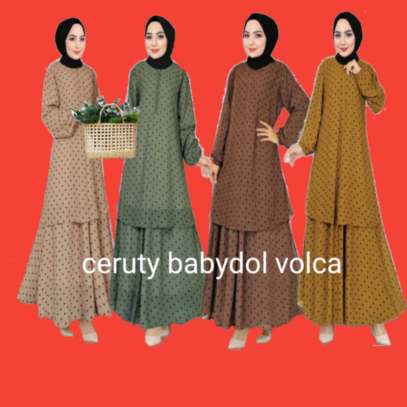 Malaysia Motif Gamis Ceruty Babydol Dres Remaja Bisa Couple Ibu Anak  Seragam Keluarga Muslim 2023