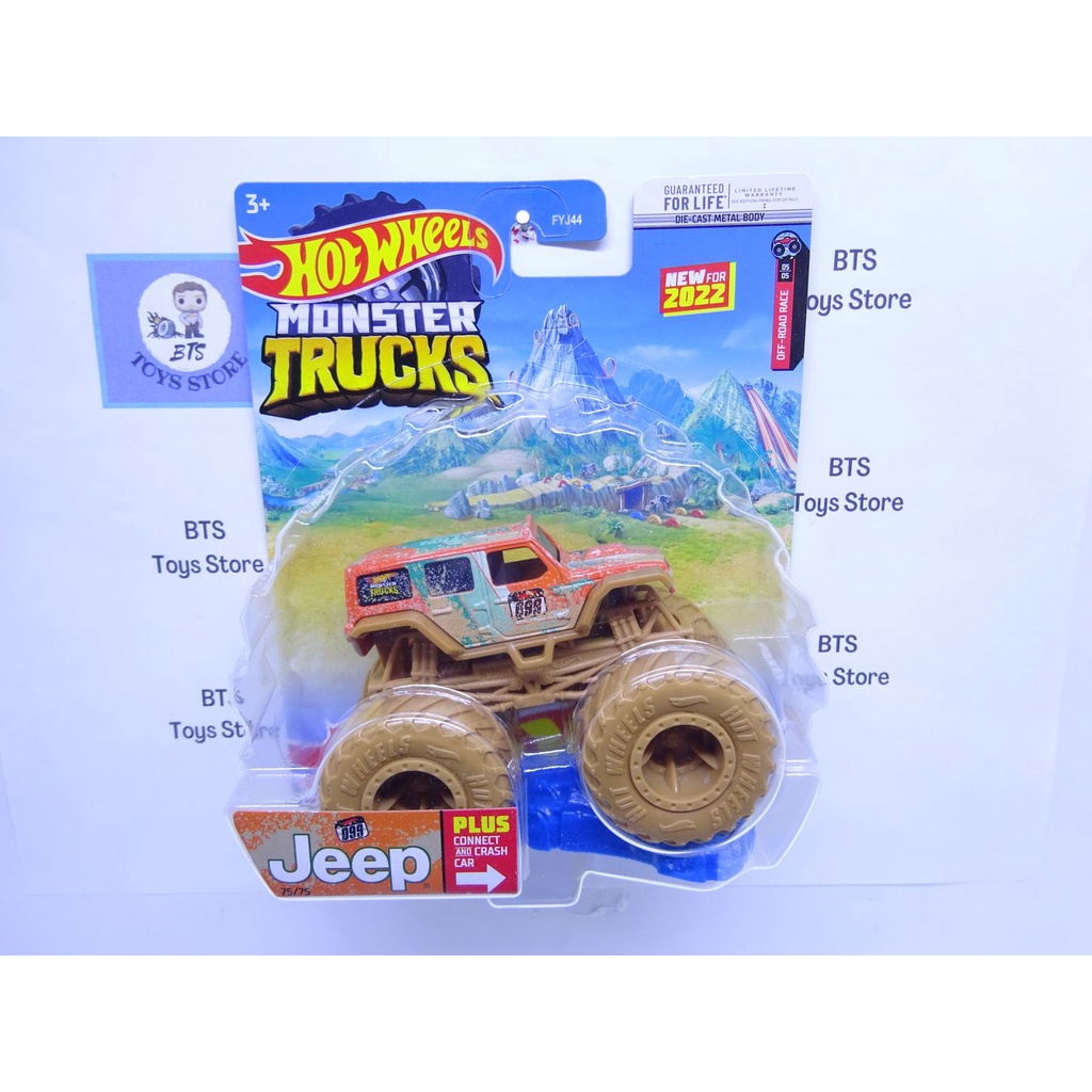 Hot Wheels Monster Trucks 18 Jeep Wrangler Orange 099