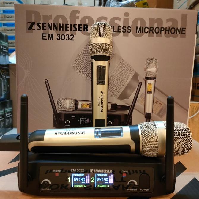 Mic Wireless Sennheiser EM-3032 Microphone 2 Pegang Pegang