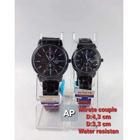 [Art. 828] jam mirete original rantai couple hitam A90
